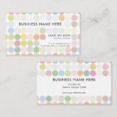 Professional Colorful Pastel Polka Visitekaartje (Voorkant / Achterkant)