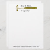 Professional Construction Builder-draagtas Custom Briefhoofd (Voorkant / Achterkant)