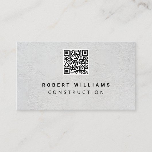 Professional Construction QR Code Visitekaartje (Voorkant)