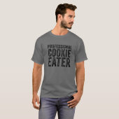 Professional Cookie Eater Baking Funny Lover Vinta T-shirt (Voorkant volledig)