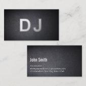 Professional Cool Coal Black DJ Visitekaartje (Voorkant / Achterkant)