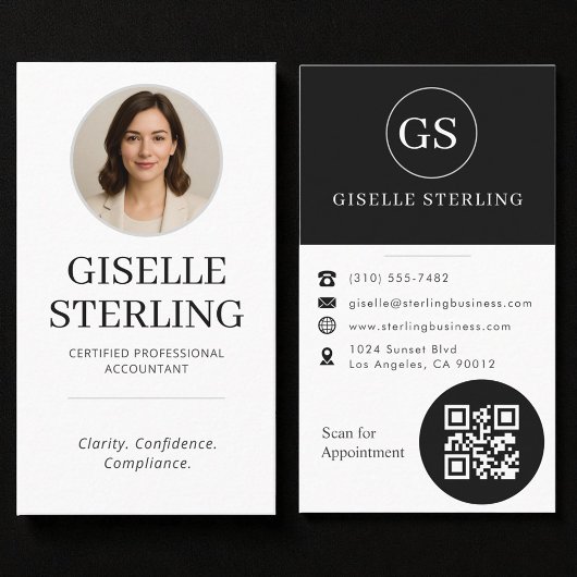 Professional CPA Accountant Photo QR Code Visitekaartje