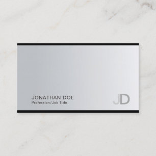 Professional Creative Modern Monogram Silver Cool Visitekaartje