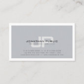 Professional Creative Monogram Chic Plain Trendy Visitekaartje (Achterkant)