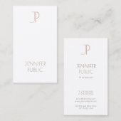 Professional Creative Monogram Design Modern Plain Visitekaartje (Voorkant / Achterkant)