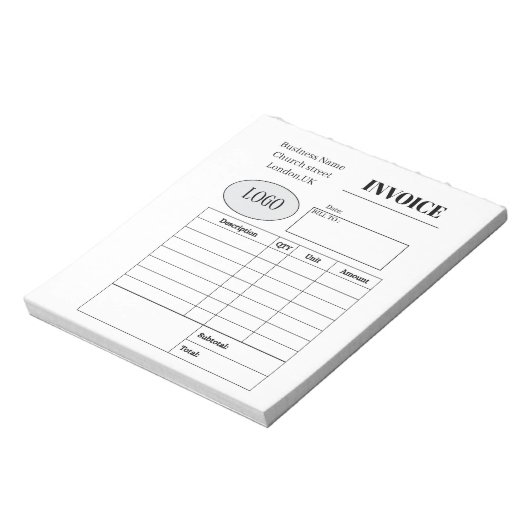 Professional custom business invoice notitieblok (Gedraaid)