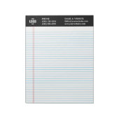 Professional Custom Business Logo Black Notepad  Notitieblok (Gedraaid)
