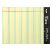 Professional Custom Business Logo Black Notepad  Notitieblok (Voorkant)