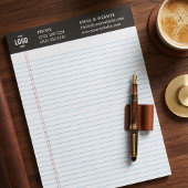Professional Custom Business Logo Black Notepad  Notitieblok
