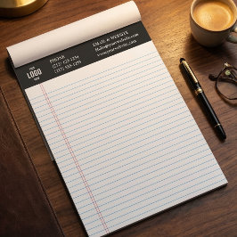 Professional Custom Business Logo Black Notepad  Notitieblok