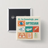 Professional Custom Optician Iconic Design Vierkante Button 5,1 Cm (Voorkant /achterkant)