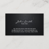 Professional Dark Metal Construction Visitekaartje (Achterkant)