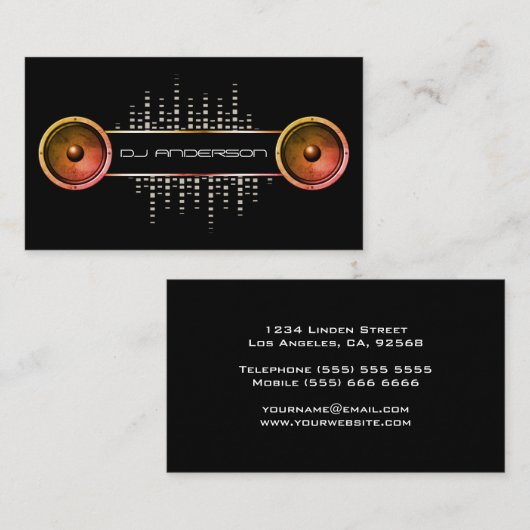 Professional DJ Visitekaartje (Voorkant / Achterkant)