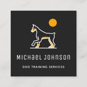 Professional Dog Training Service Doberman Black Vierkante Visitekaartje