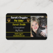 Professional Dog Walker Pet Sitter Visitekaartje (Voorkant)