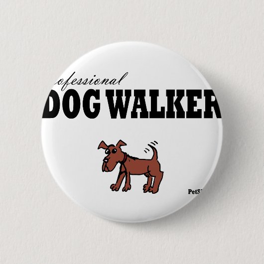 Professional Dog Walker Ronde Button 5,7 Cm (Voorkant)