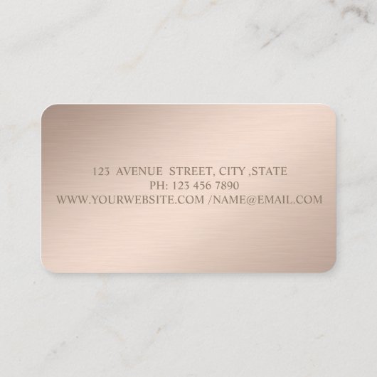 Professional Dots Gold Glitter Sewing Machine Visitekaartje (Achterkant)