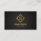 Professional Driver Gold Diamond Monogram Logo Visitekaartje (Voorkant)