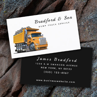 Professional Dump Truck Service Visitekaartje