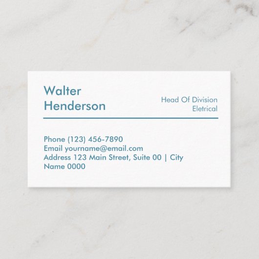 Professional Electrical Engineering White Blue Visitekaartje (Voorkant)