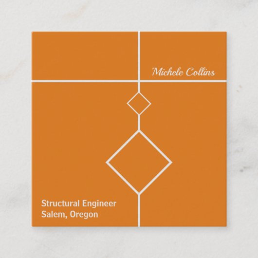 Professional Elegance Square Visitekaartje (Voorkant)