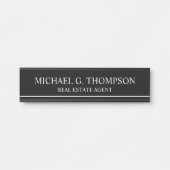 Professional Elegant Black en White Deurbordje (Voorkant)