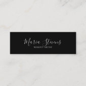 Professional Elegant Black en White Mini Visitekaartje (Voorkant)