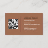 Professional Elegant Brown Modern Architect Visitekaartje (Achterkant)