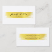Professional Elegant Calligraded Trendy Gold Luxe Visitekaartje (Voorkant / Achterkant)