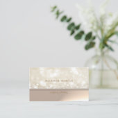 Professional Elegant Chic Bokeh Visitekaartje (Staand voorkant)