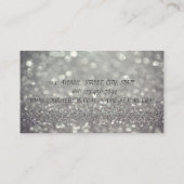 Professional Elegant Chic, Glittery, Bokeh Visitekaartje (Achterkant)
