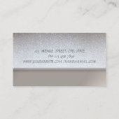 Professional Elegant Chic Glittery Visitekaartje (Achterkant)