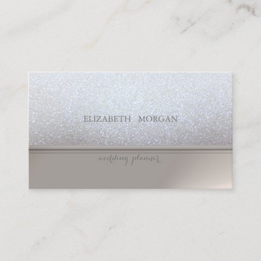 Professional Elegant Chic Glittery Visitekaartje (Voorkant)