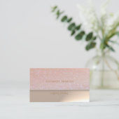 Professional Elegant Chic Glittery Visitekaartje (Staand voorkant)