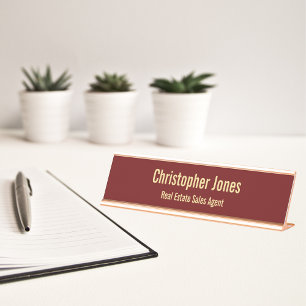 Professional Elegant Classy Kantoor Executive Titl Bureau Naambordje