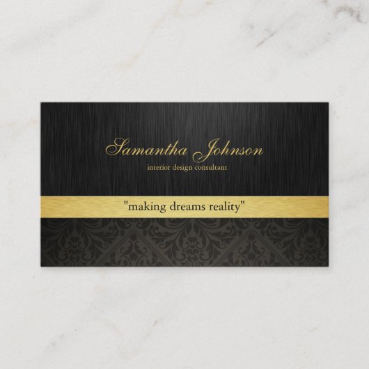 Professional Elegant Damask Visitekaartjes (Voorkant)