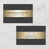 Professional Elegant Dark Faux Gold Stripes Visitekaartje (Voorkant / Achterkant)