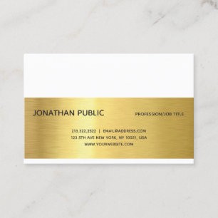 Professional Elegant Gold Effect Modern Plain Luxe Visitekaartje