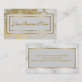 Professional Elegant Gold-gemarmerd effect op wit Visitekaartje (Voorkant / Achterkant)
