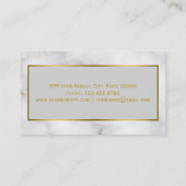 Professional Elegant Gold-gemarmerd effect op wit Visitekaartje (Achterkant)