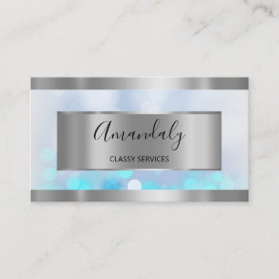 Professional Elegant Gold QR Code Silver Visitekaartje