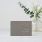 Professional Elegant Gold Text Luxury Pearl Finish Visitekaartje (Staand voorkant)