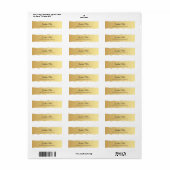 Professional Elegant Gold White Script Luxe Etiket (Full Sheet)