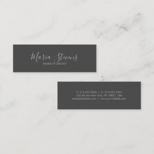 Professional Elegant Grey Mini Visitekaartje