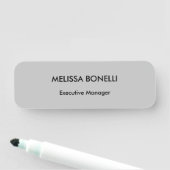 Professional elegant grey plain minimalist modern naamplaatje (In situ)
