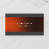 Professional Elegant Grey Red Minimalist Modern Visitekaartje (Voorkant)