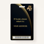 Professional Elegant Lion Logo Badge (Achterkant)