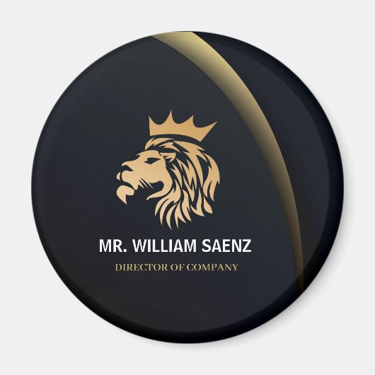 Professional Elegant Lion Logo Magneet (Voorkant)