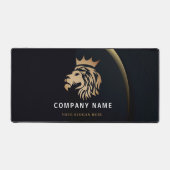 Professional Elegant Lion Logo Visitekaartje Bureaumat (Voorkant)