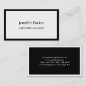 Professional Elegant Modern Black White Visitekaartje (Voorkant / Achterkant)